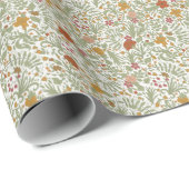 Elegant en grillig bloemmotief. cadeaupapier (Rol Hoek)