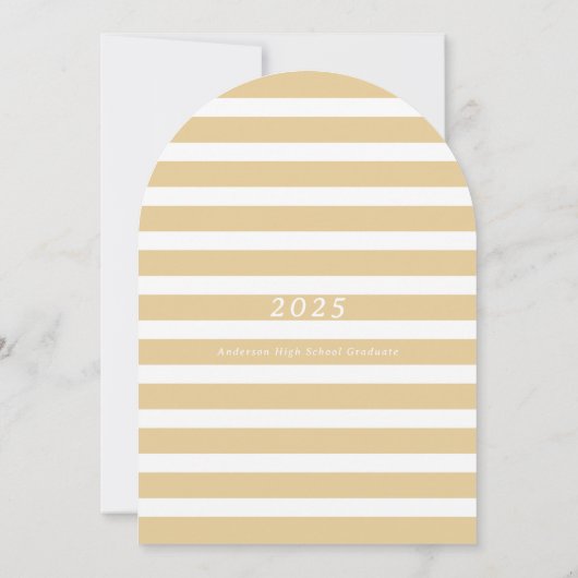 Elegant en grillig geel jurkje Afstuderen Kaart (Achterkant)