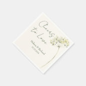 Elegant en groen bloemenbruiloft servet (Hoek)