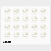 Elegant en groen Floral Classic Ronde Stickers (Vel)