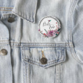 Elegant en hedendaagse bloembridendrib ronde button 5,7 cm (In situ)