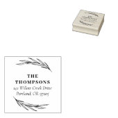 Elegant en klassiek botanisch retouradres rubberstempel (Gestempeld)