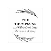 Elegant en klassiek botanisch retouradres rubberstempel (Afrduk)