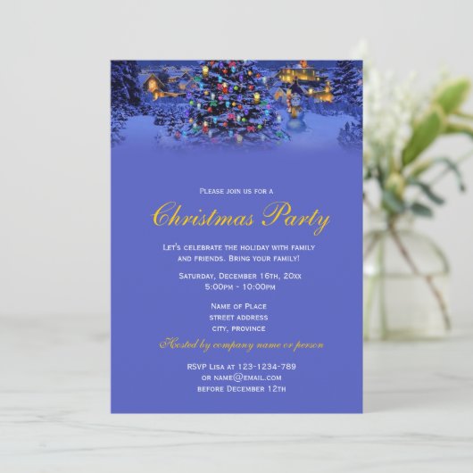 Elegant en klassiek kerstfeest kaart (Staand voorkant)