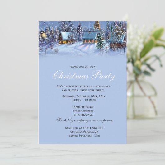 Elegant en klassiek kerstfeest kaart (Staand voorkant)