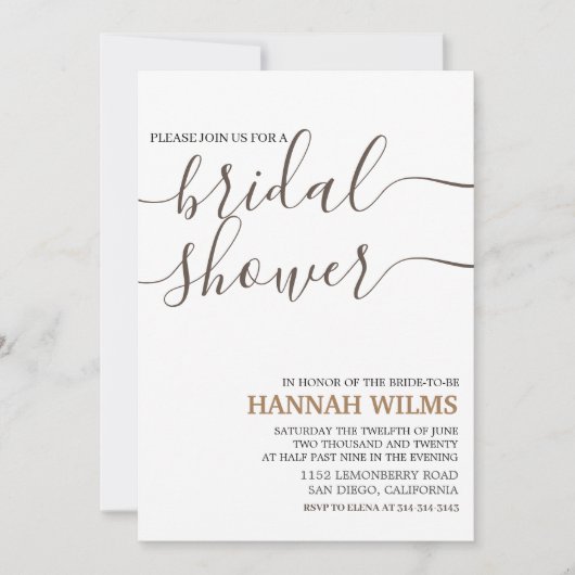 Elegant en klassiek minimalistisch Vrijgezellenfee Kaart (Voorkant)