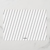 Elegant en Klassieke Foto opslaan Datum Folie Uitnodiging (Achterkant)