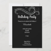 ELEGANT EN KLASSY BLACK DIAMOND BIRTHDAY PARTY KAART (Voorkant)