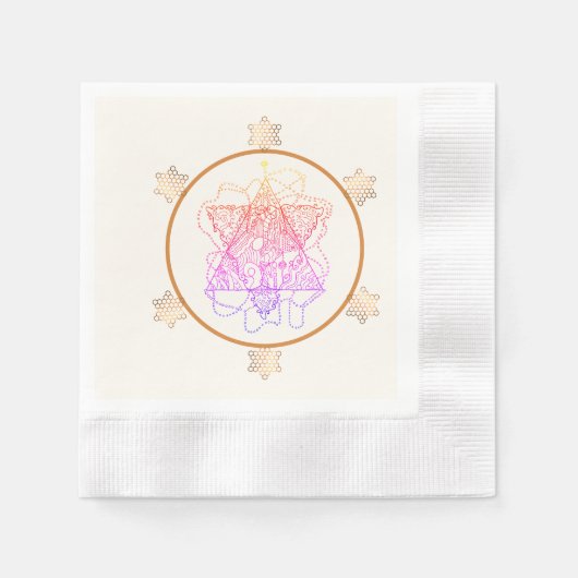 Elegant en kleurrijk Joods Sterrenpapier Servet (Voorkant)