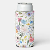 Elegant en Kleurrijk Wildflower Patroon Seltzer Blikjeskoeler (Seltzer Achterkant)
