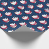 Elegant en leuk patroon van patriottische Amerikaa Cadeaupapier (Hoek)