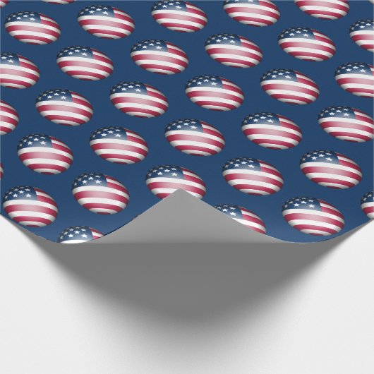 Elegant en leuk patroon van patriottische Amerikaa Cadeaupapier (Hoek)