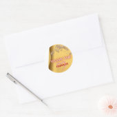 Elegant en lief modern dank u ronde sticker (Envelop)