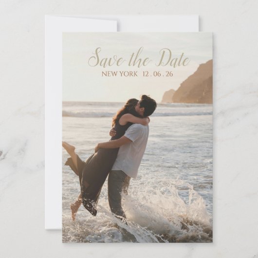Elegant en lief Save the Date Kaart (Voorkant)