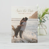 Elegant en lief Save the Date Kaart (Staand voorkant)