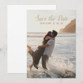 Elegant en lief Save the Date Kaart (Voorkant / Achterkant)