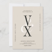 Elegant en Luxury Neutral Typography Wedding Kaart (Voorkant)