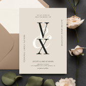 Elegant en Luxury Neutral Typography Wedding Kaart