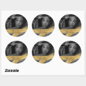 Elegant en minimaal Gold Photo-Afstuderen Ronde Sticker (Vel)