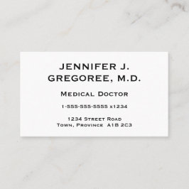 Elegant en minimaal medisch Visitekaartje