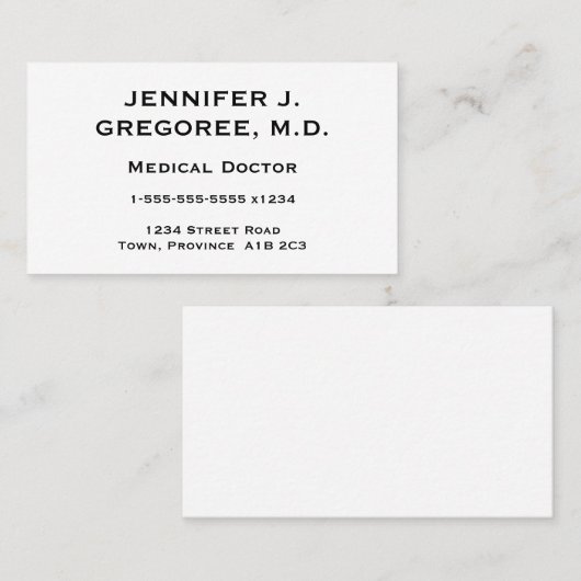 Elegant en minimaal medisch Visitekaartje (Voorkant / Achterkant)