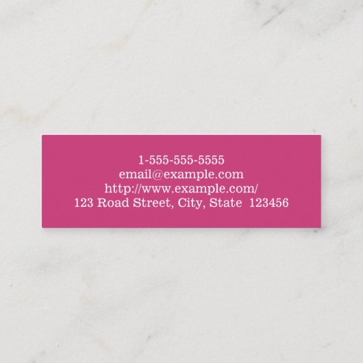 Elegant en minimaal paralegaal Visitekaartje (Achterkant)