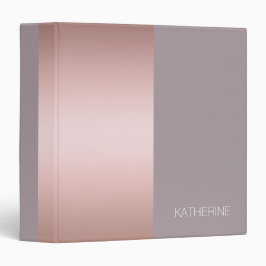 Elegant en minimaal roos goud en paars kleurenblok 1 1/2" multomap