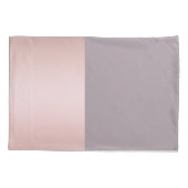 Elegant en minimaal roos goud en paars kleurenblok kussensloop (Achterkant)