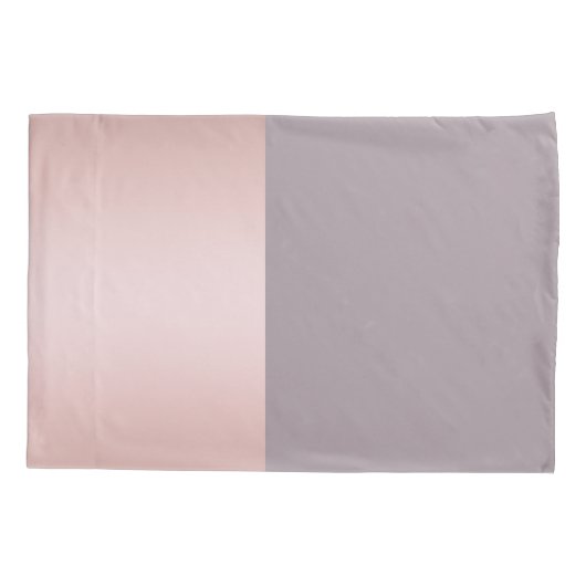 Elegant en minimaal roos goud en paars kleurenblok kussensloop (Achterkant)