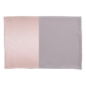 Elegant en minimaal roos goud en paars kleurenblok kussensloop (Voorkant)