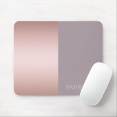 Elegant en minimaal roos goud en paars kleurenblok muismat (Met muis)