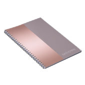 Elegant en minimaal roos goud en paars kleurenblok notitieboek (Rechterzijde)