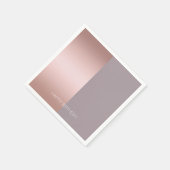 Elegant en minimaal roos goud en paars kleurenblok servet (Hoek)