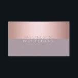 Elegant en minimaal roos goud en paars kleurenblok visitekaartje<br><div class="desc">Moderne combinatie van namaak roos goud en paars.</div>