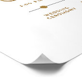 Elegant en minimaal trouwprogramma poster (Hoek)