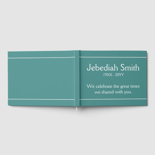 Elegant en minimalistisch begrafenisboek gastenboek (Volledig)