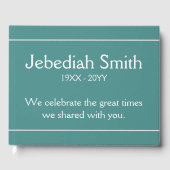 Elegant en minimalistisch begrafenisboek gastenboek (Voorkant)