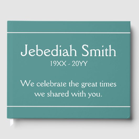 Elegant en minimalistisch begrafenisboek gastenboek (Voorkant)