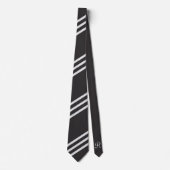 Elegant en minimalistisch gevoerd zwart Stropdas (Voorkant)