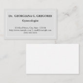 Elegant en minimalistisch Gynaecoloog Visitekaartj Visitekaartje (Voorkant / Achterkant)