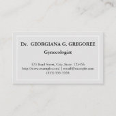 Elegant en minimalistisch Gynaecoloog Visitekaartj Visitekaartje (Voorkant)