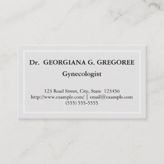 Elegant en minimalistisch Gynaecoloog Visitekaartj Visitekaartje