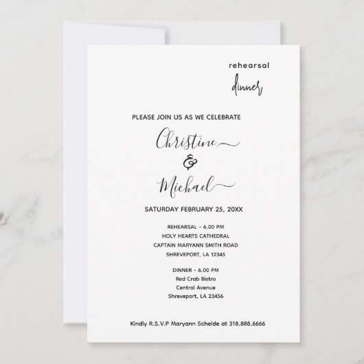 Elegant en minimalistisch repetitief avondeten kaart (Voorkant)