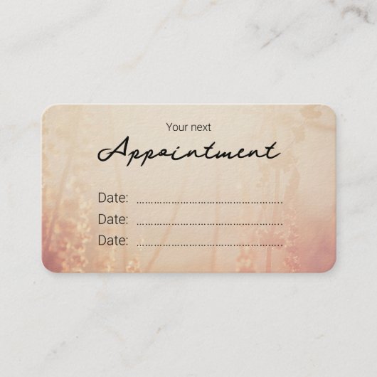 Elegant en minimalistisch roos goud afsprakenkaartje (Voorkant)