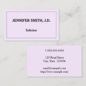 Elegant en minimalistisch solicitor Visitekaartje (Voorkant / Achterkant)