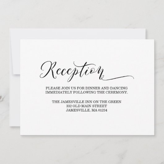 Elegant en minimalistisch zwart-witrecept-Kaart Kaart (Voorkant)