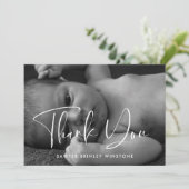 Elegant en modern Baby shower Bedankkaart (Staand voorkant)