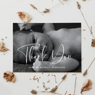 Elegant en modern Baby shower Bedankkaart