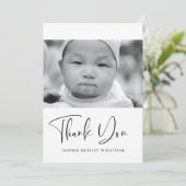 Elegant en modern Baby shower Bedankkaart (Staand voorkant)