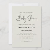 Elegant en modern Baby shower Kaart (Voorkant)